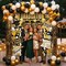 Class of 2026 Graduation Door Decorations - 3-Piece Black & Gold Congrats Grad Banner Set - Large Porch Sign & Backdrop Kit - Premium Indoor/Outdoor Party Supplies